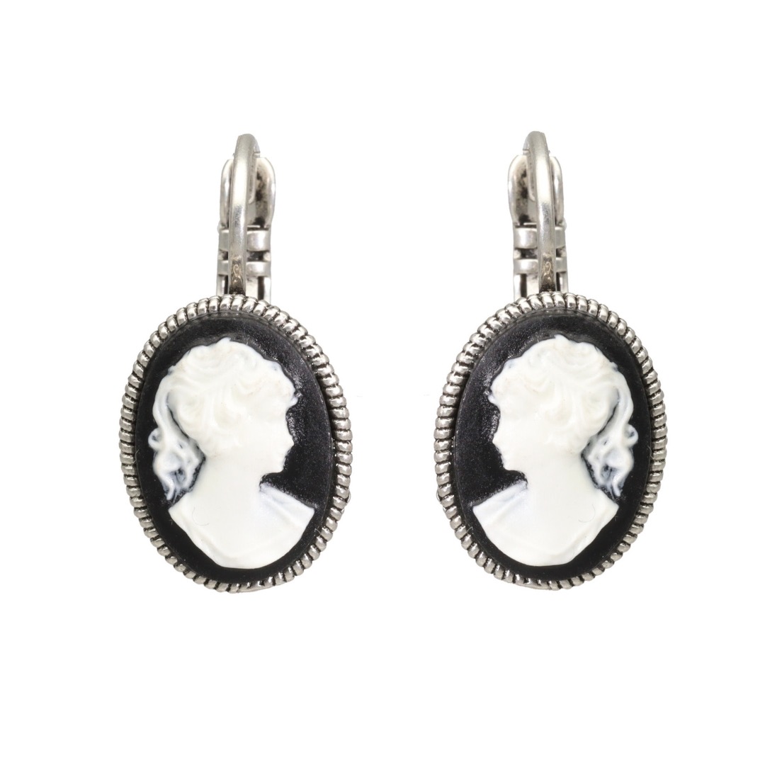 Camps & Camps oorbellen Cameo Black