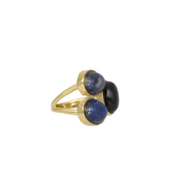 Camps & Camps ring Mixed gem ring blauw