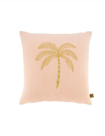 Zusss kussen palmboom streep 45x45cm roze/honing