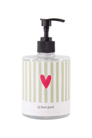 zusss Handzeep 500ml Streep Hartje Tekst Jij Bent Goud