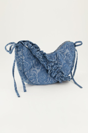 My Jewellery blauwe denim crossbody tas met ruffles