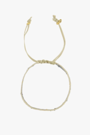 Zusss mooimakers miyuki armbandje stipje grijs/blauw