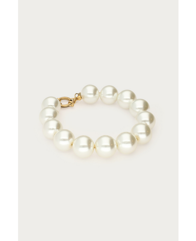 My Jewellery Armband met witte glas parels