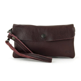 Bear Design Clutch/Mini schoudertasje 'Lydia' bordeaux