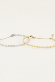 My Jewellery armband | mix bangle kleine bolletjes goud