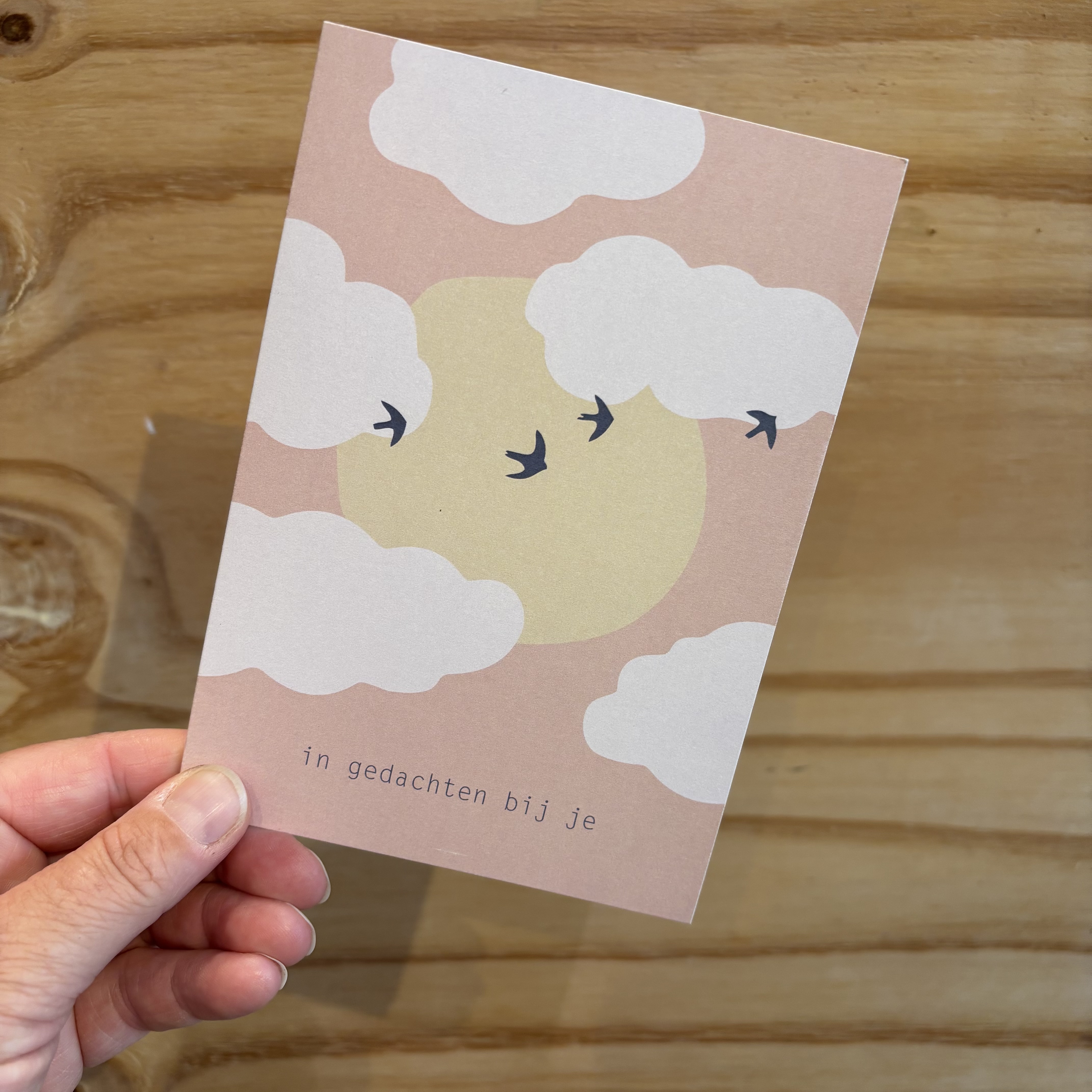 the card company wenskaart in gedachten bij je