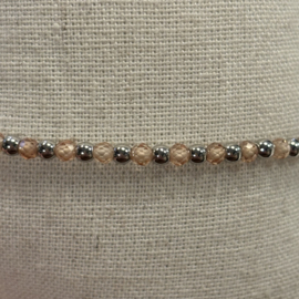My jewellery stretch armband met kralen zilver