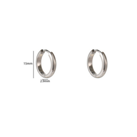 Go Dutch Label oorbellen essential hoop 3mm12mm zilver