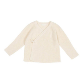 Little Dutch gebreid vest overslag | soft white