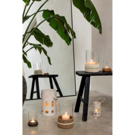 giftstories Jens Living theelichthouder rib bruin