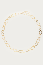 My Jewellery Bold lange ovale schakelketting "hammered"