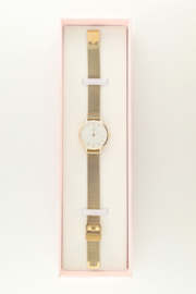 My Jewellery Rond horloge witte wijzerplaat goud