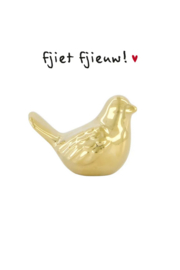 zusss keramieken vogel goud