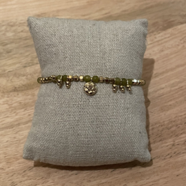 Go Dutch Label armband | geel met bedel goud.