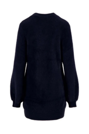 zusss fluffy vest donker blauw