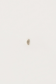 My jewellery Iconic oor piercing met drie strass steentjes goud