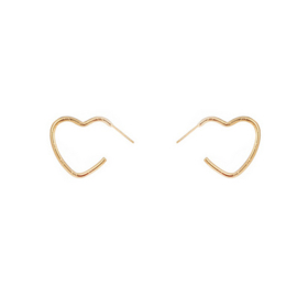 Go Dutch Label oorbellen | hangers hart goud.