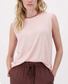 zusss Singlet met lurex boord soft pink