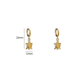 Go Dutch Label Simple Turtle Hoop - 14K