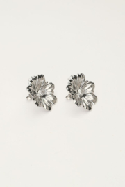 My Jewellery oorbellen | studs met bloem zilver