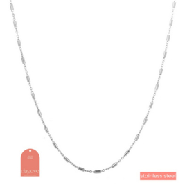 Go Dutch Label ketting | tube link necklace zilver