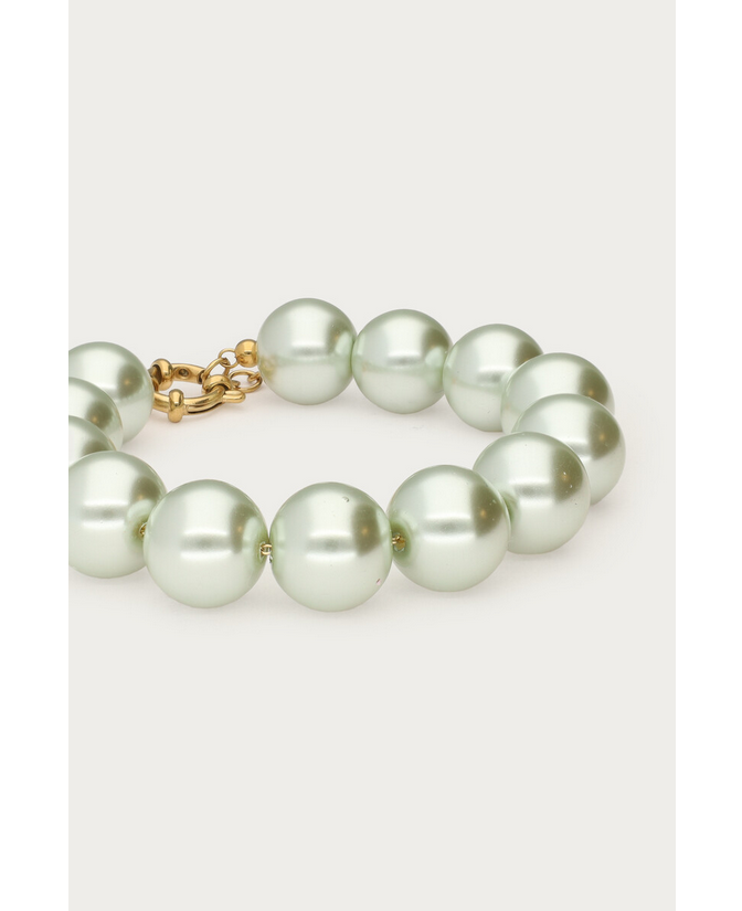 My Jewellery Armband met licht groene glas parels
