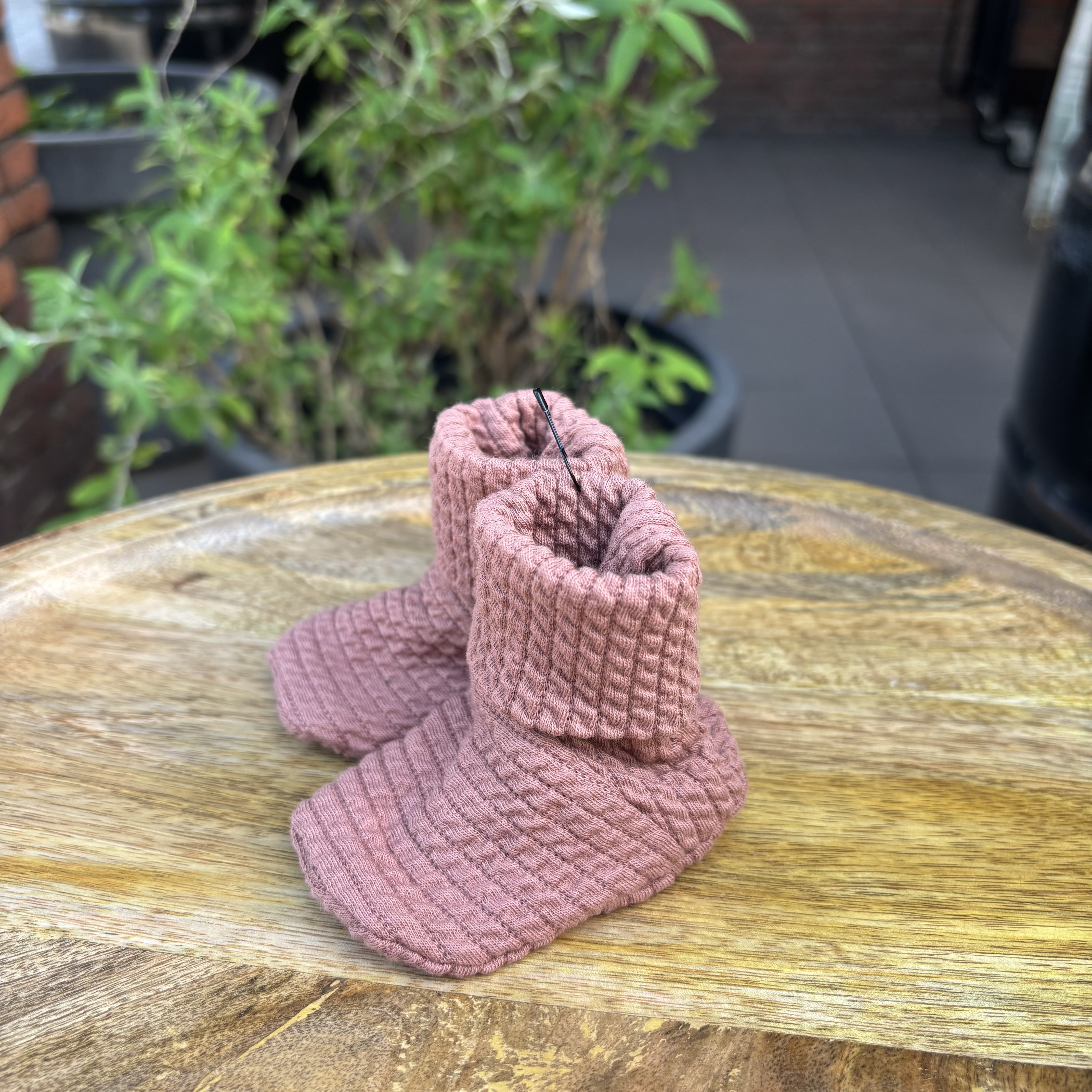 Petite Jenni mousseline slofjes clay pink