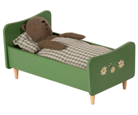 Maileg houten bed stoffig groen | teddy papa