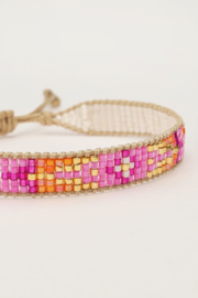 My Jewellery armband | art roze armband miyuki goud