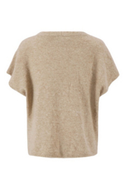 zusss v-hals vestje in melange garens