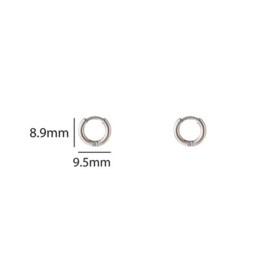 Go Dutch Label oorbellen basic hoop 6mm zilver