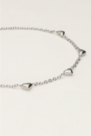 My jewellery armband Valentijn armband met kleine hartjes zilver