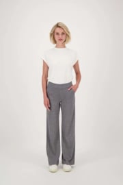 zusss broek met visgraat structuur grijs