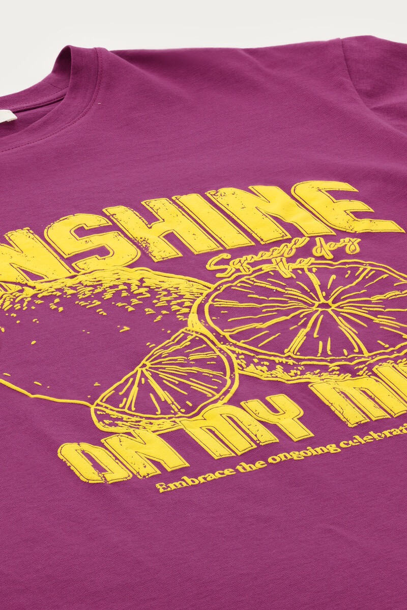 My Jewellery paars T-shirt "Sunshine on my mind"