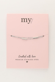 My Jewellery armband dubbel staafjes zilver