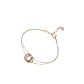 Go Dutch Label armband | open rondje goud.