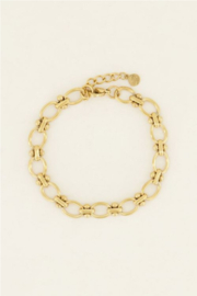 My Jewellery armband | Armband met schakels en bolletjes goud