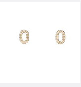 Go Dutch Label oorbellen Oval Sprakle Stud goud
