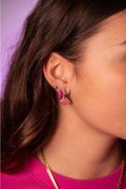 My Jewellery oorbellen candy oorringen roze met  zilver
