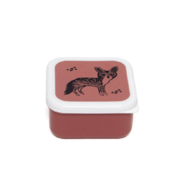 Petit Monkey lunchbox set | black animals roze