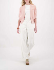 zusss vest met vleermuis mouwen met hart broche soft pink