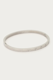 My Jewellery Bangle met gegraveerde hartjes