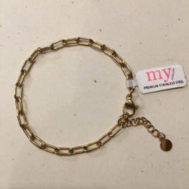 My jewellery armband | goud kleine schakels