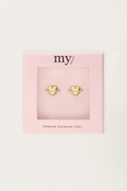 My jewellery oorbellen studs ufo hart goud