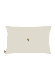 zusss kussen hartjespatroon 50x30cm warmgrijs