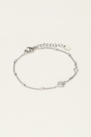 My jewellery armband tubes strass zilver