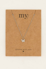 My Jewellery ketting | souvenir ketting met vlinder bedel zilver*