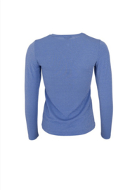 black colour shirt | Faye lurex shirt licht blauw