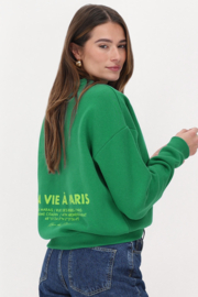 My jewellery Groene sweater "La vie a Paris"