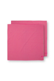 Pip Studio Set/2 Tea Towels Stripes Pink 65x65cm